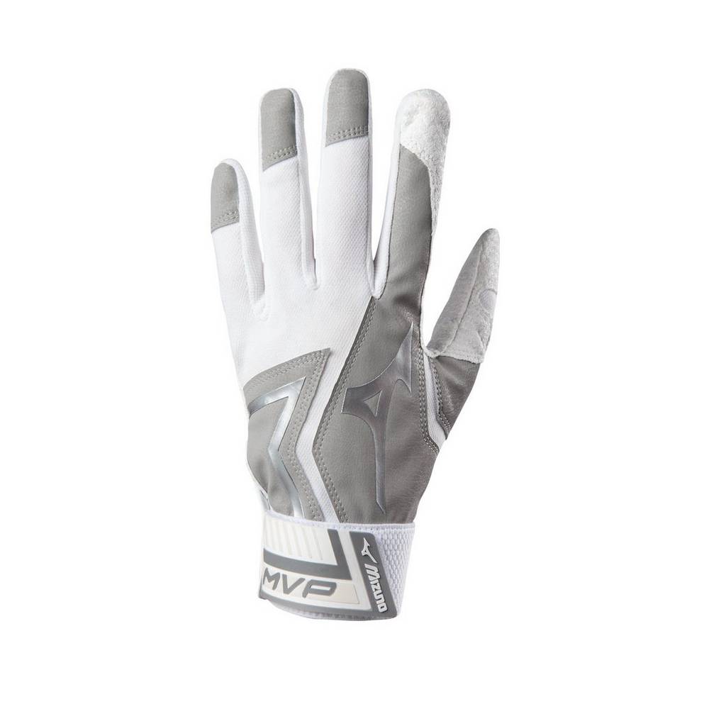 Guantes Mizuno MVP Adult Baseball Batting Hombre Blancas España QHTM-78230